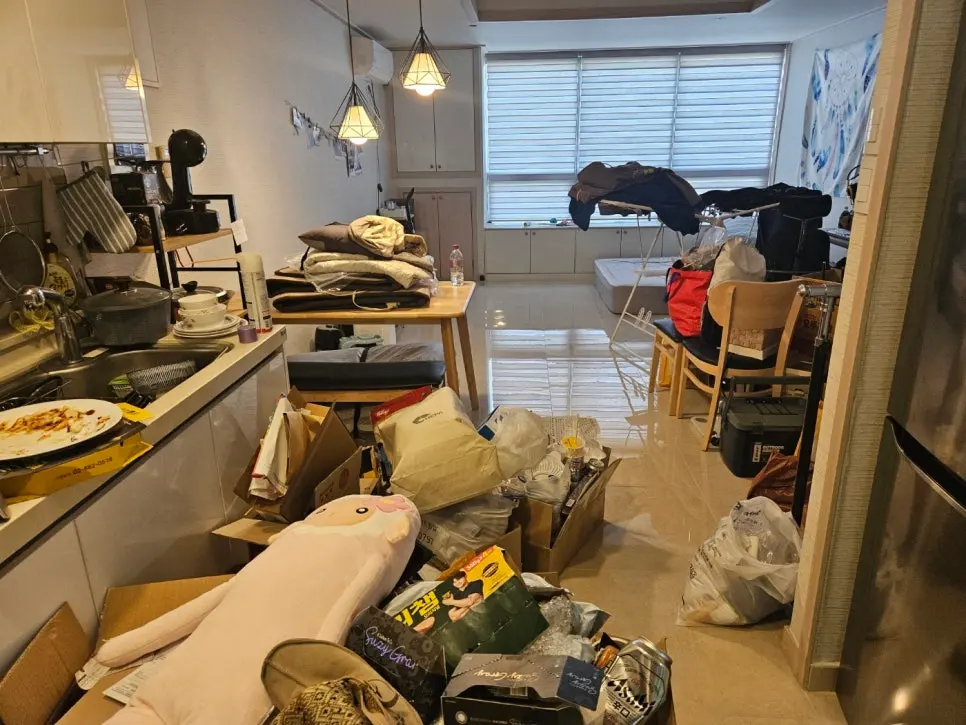 가정폐기물 작업 전 현장