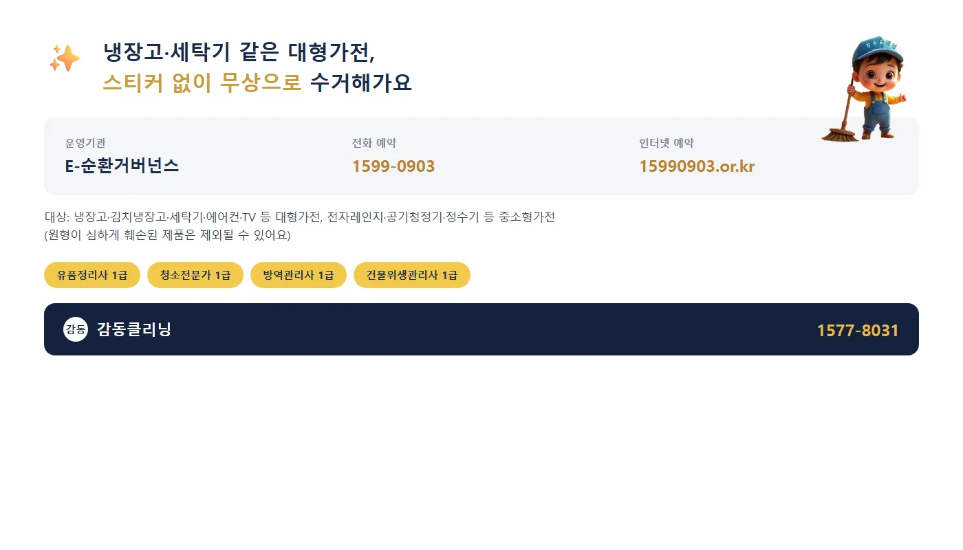 폐가전제품 무상방문수거 신청 방법