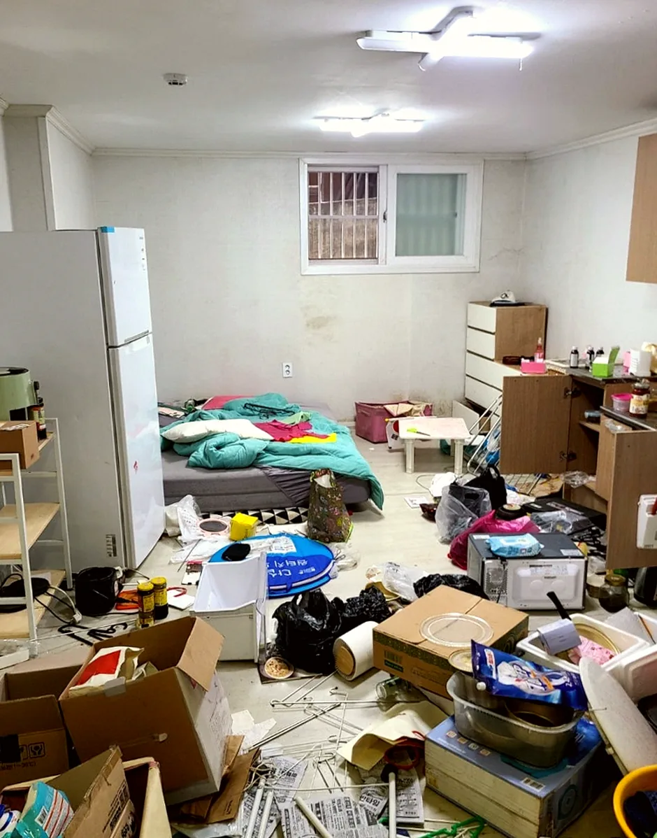 부천 오정동 리모델링 전 방 폐기물 처리 — 냉장고·매트리스·서랍장까지 비움 작업 전
